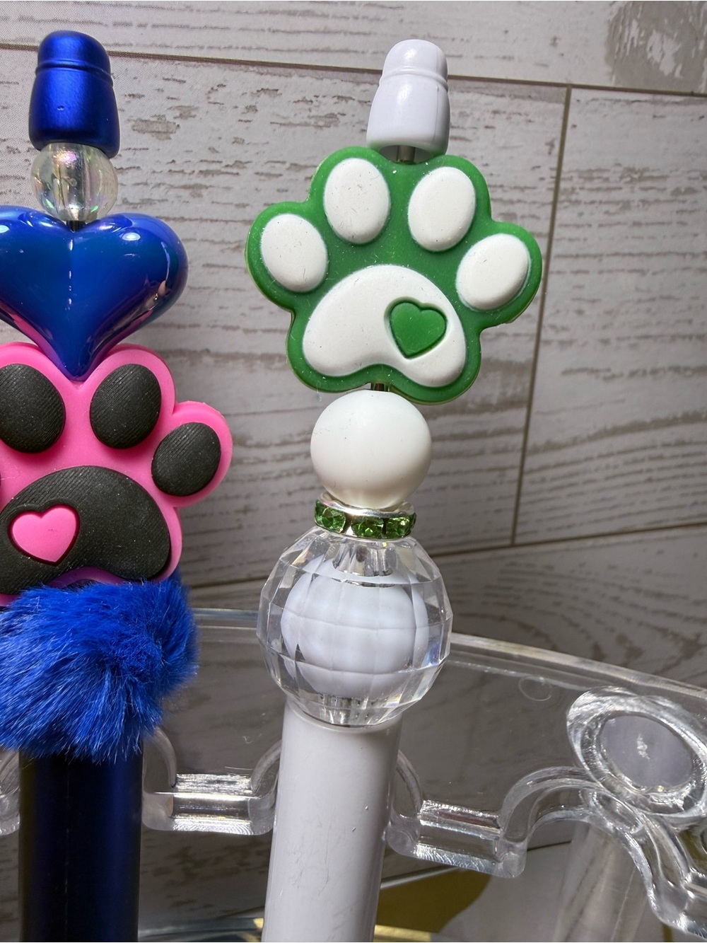 Colorful Beaded Paw Print Pen Set - Picture 3 of 3